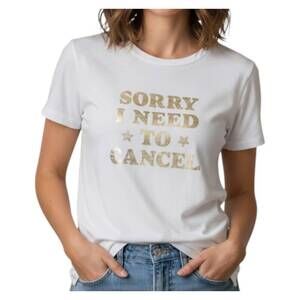 NEW UNSWEETENED women's short sleeve crewneck tee in cancel plans